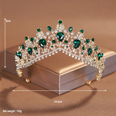 Baroque Crown Wedding Bride Κομψά αξεσουάρ μαλλιών για γυναίκες Tiaras Party Queen