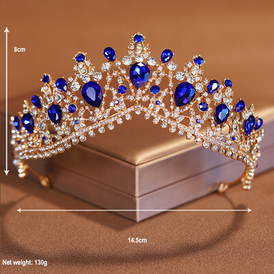 Baroque Crown Wedding Bride Κομψά αξεσουάρ μαλλιών για γυναίκες Tiaras Party Queen
