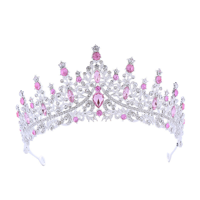 Baroque Crown Wedding Bride Κομψά αξεσουάρ μαλλιών για γυναίκες Tiaras Party Queen
