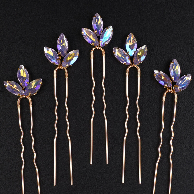 5 db Strasszos Kis egyszerű menyasszony esküvői hajcsat Ezüst menyasszonyi hajdarab esküvői haj kiegészítők nőknek és lányoknak