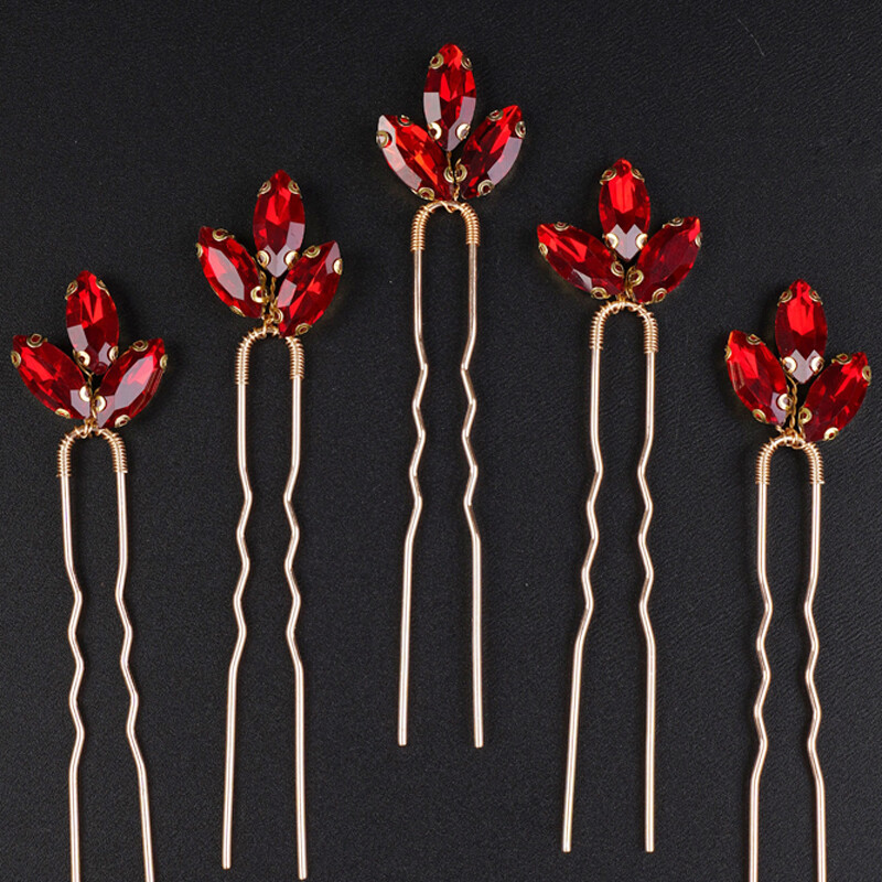 5 db Strasszos Kis egyszerű menyasszony esküvői hajcsat Ezüst menyasszonyi hajdarab esküvői haj kiegészítők nőknek és lányoknak