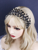 Fekete strassz fejpánt esküvői hajkiegészítők nőknek és lányoknak Menyasszony fejdísz Vendégfej ékszer ceremónia Tiaras Ajándékok