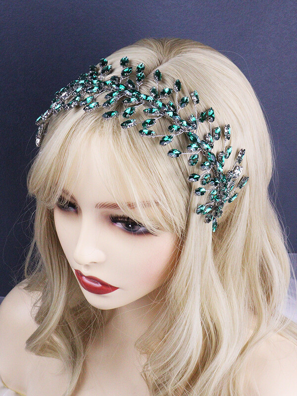 Fekete strassz fejpánt esküvői hajkiegészítők nőknek és lányoknak Menyasszony fejdísz Vendégfej ékszer ceremónia Tiaras Ajándékok