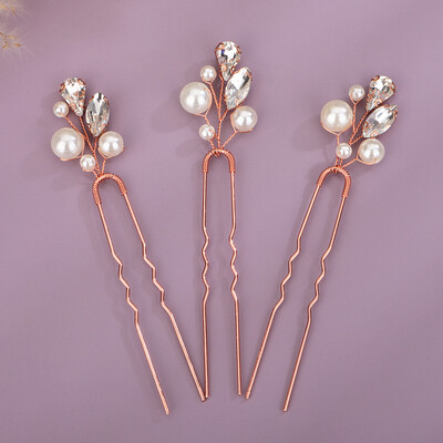 Ace de păr Mireasa Perla Neagră Albastru Femei Articole Strasuri Accesorii pentru păr de nuntă Ornament Roșu argintiu Cască pentru petrecere de fete