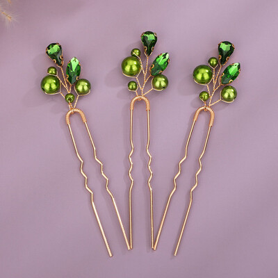 Ace de păr Mireasa Perla Neagră Albastru Femei Articole Strasuri Accesorii pentru păr de nuntă Ornament Roșu argintiu Cască pentru petrecere de fete