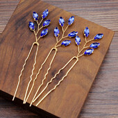 3 bucăți strălucitor, verde, albastru, roșu, cristal, ace de păr de nuntă, ace de păr cu stras, pentru femei, fete, bijuterii de păr lucrate manual