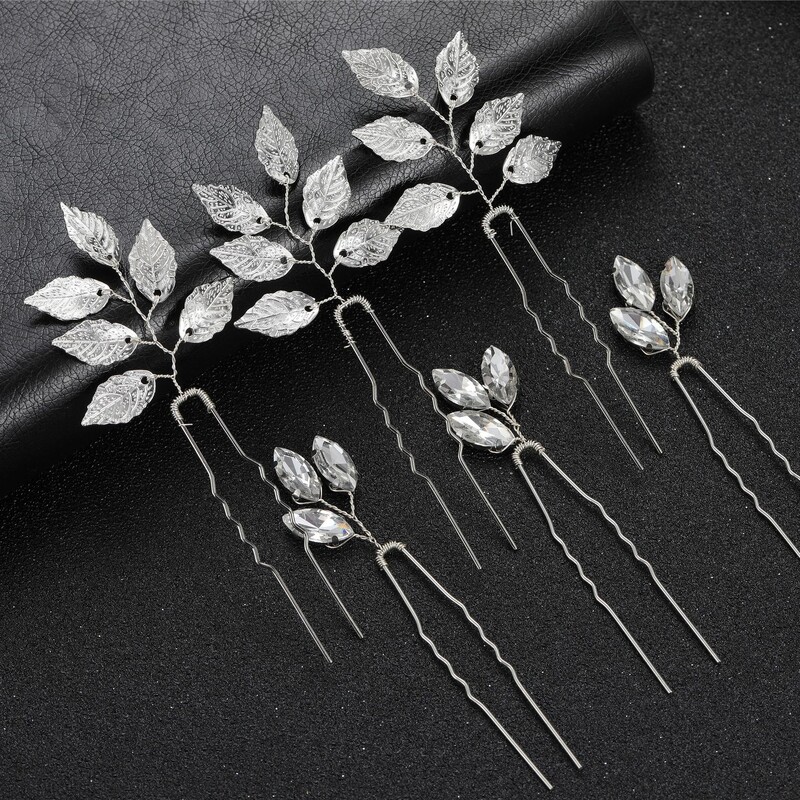 3 buc. Accesorii pentru păr de nuntă de mireasă, frunze de culoare aurie, agrafe de păr pentru femei, bijuterii, accesorii pentru păr de mireasă, cadouri