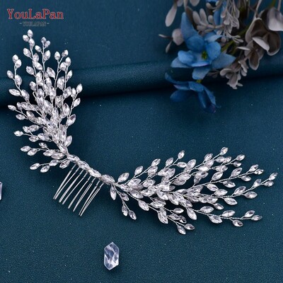 YouLaPan HP276 Pieptene de nuntă cu strasuri Accesorii pentru păr pentru femei Agrafe de păr de mireasă Bijuterii pentru cap pentru petrecere Mireasa Fată