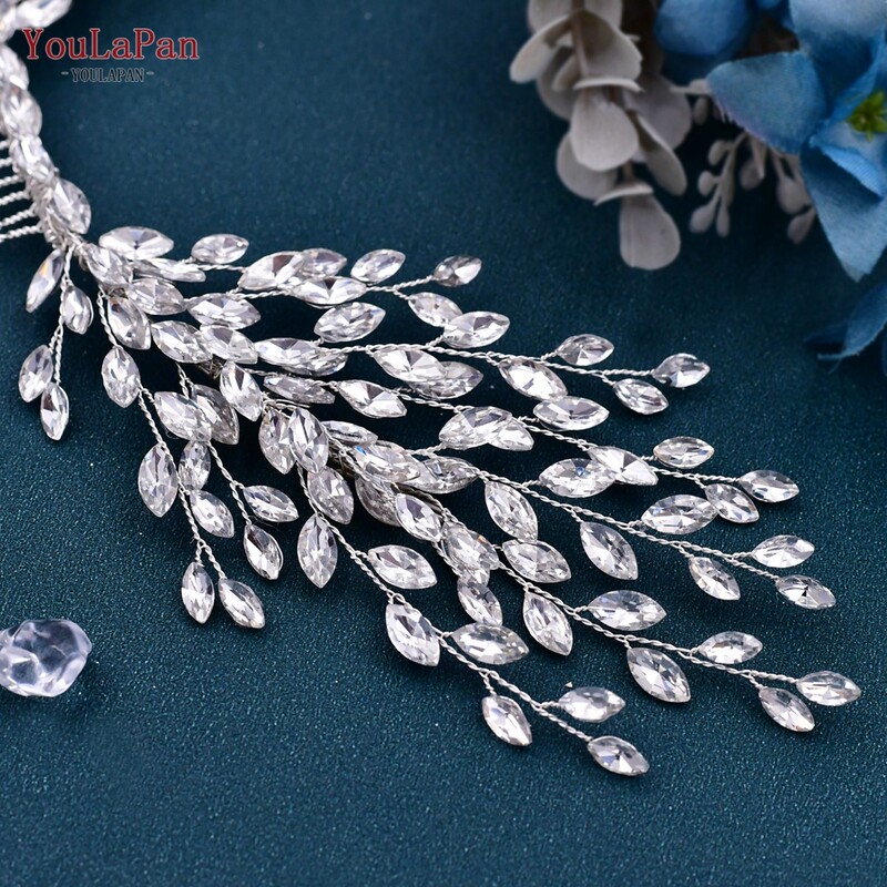 YouLaPan HP276 Pieptene de nuntă cu strasuri Accesorii pentru păr pentru femei Agrafe de păr de mireasă Bijuterii pentru cap pentru petrecere Mireasa Fată