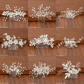 Culoarea Argintiu Strass Perla Piepteni De Par De Nunta Accesorii De Par Pentru Femei Accesorii Ornamente De Par Bijuterii Caciula Mireasa