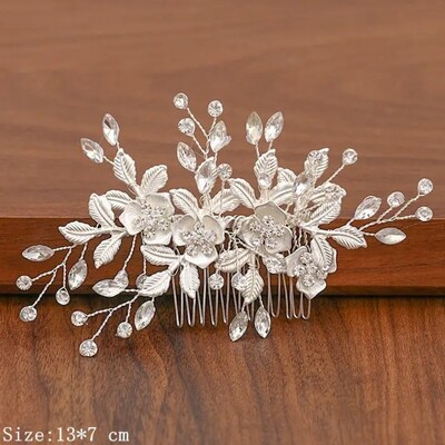 Culoarea Argintiu Strass Perla Piepteni De Par De Nunta Accesorii De Par Pentru Femei Accesorii Ornamente De Par Bijuterii Caciula Mireasa