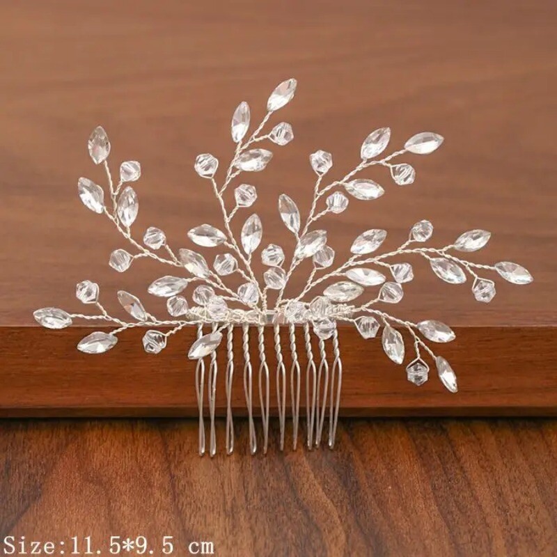 Culoarea Argintiu Strass Perla Piepteni De Par De Nunta Accesorii De Par Pentru Femei Accesorii Ornamente De Par Bijuterii Caciula Mireasa