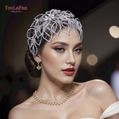 TOPQUEEN Coroană Mireasă Strasuri Femei Bandă Mireasă Cască Nunta Bijuterii Păr Accesorii Pageant Tiara Tochiură HP256