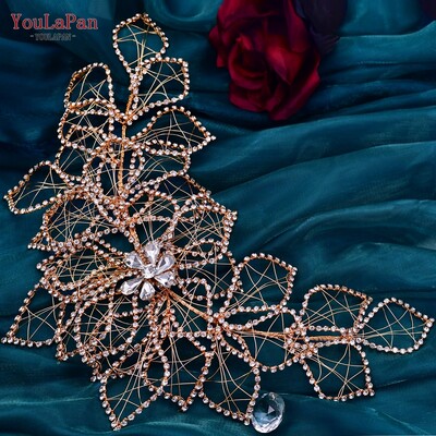 TOPQUEEN Coroană Mireasă Strasuri Femei Bandă Mireasă Cască Nunta Bijuterii Păr Accesorii Pageant Tiara Tochiură HP256