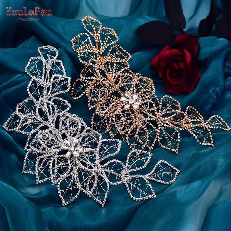 TOPQUEEN Coroană Mireasă Strasuri Femei Bandă Mireasă Cască Nunta Bijuterii Păr Accesorii Pageant Tiara Tochiură HP256