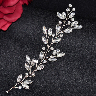 A482 Χειροποίητη Κεφαλή Γάμου Rhinestone Bridal Hairband Πολυτελή αξεσουάρ για τα μαλλιά Κρυστάλλινα νύφη Headpiece Fascinators Tiara