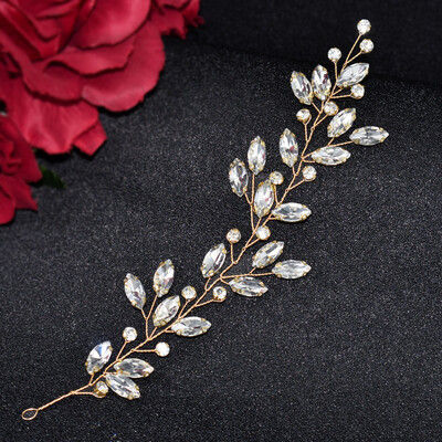 A482 Χειροποίητη Κεφαλή Γάμου Rhinestone Bridal Hairband Πολυτελή αξεσουάρ για τα μαλλιά Κρυστάλλινα νύφη Headpiece Fascinators Tiara
