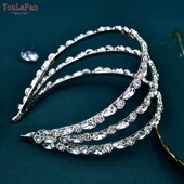 YouLaPan menyasszonyi strasszos hajkarika Esküvői menyasszonyi fejfedő Női fejdísz kézzel készített fejpánt bankett ékszer party ajándék HP597