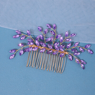 Piepteni de păr de mireasă cu stras argintiu la modă Accesorii pentru cap de nuntă Pieptene de păr pentru mireasă verde, realizate manual pentru femei