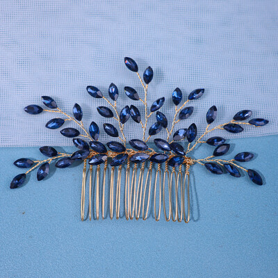 Piepteni de păr de mireasă cu stras argintiu la modă Accesorii pentru cap de nuntă Pieptene de păr pentru mireasă verde, realizate manual pentru femei