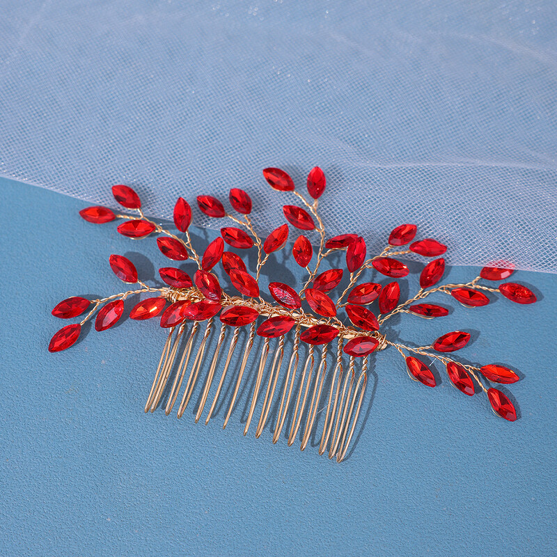 Piepteni de păr de mireasă cu stras argintiu la modă Accesorii pentru cap de nuntă Pieptene de păr pentru mireasă verde, realizate manual pentru femei