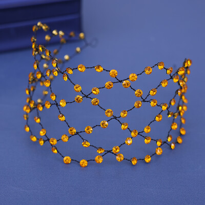 Fashion Handmade Mai multe bentițe de cristal de culoare Accesorii pentru păr de nuntă Bentițe de păr cu strasuri Femei Cap de mireasă Vines