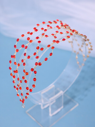 Fashion Handmade Mai multe bentițe de cristal de culoare Accesorii pentru păr de nuntă Bentițe de păr cu strasuri Femei Cap de mireasă Vines