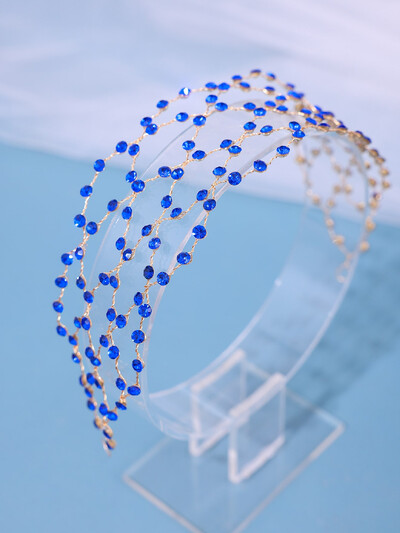 Fashion Handmade Mai multe bentițe de cristal de culoare Accesorii pentru păr de nuntă Bentițe de păr cu strasuri Femei Cap de mireasă Vines