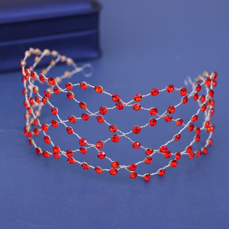 Fashion Handmade Mai multe bentițe de cristal de culoare Accesorii pentru păr de nuntă Bentițe de păr cu strasuri Femei Cap de mireasă Vines