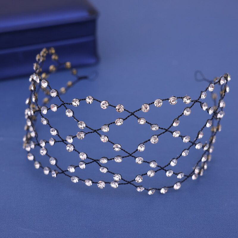 Fashion Handmade Mai multe bentițe de cristal de culoare Accesorii pentru păr de nuntă Bentițe de păr cu strasuri Femei Cap de mireasă Vines