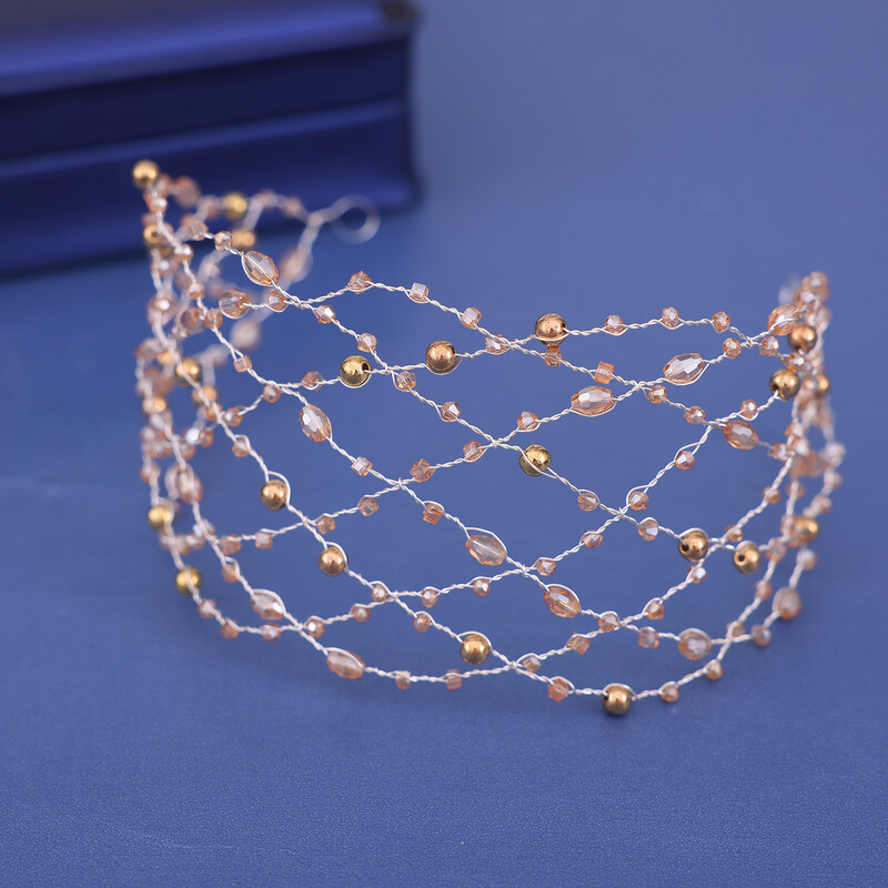 Fashion Handmade Mai multe bentițe de cristal de culoare Accesorii pentru păr de nuntă Bentițe de păr cu strasuri Femei Cap de mireasă Vines