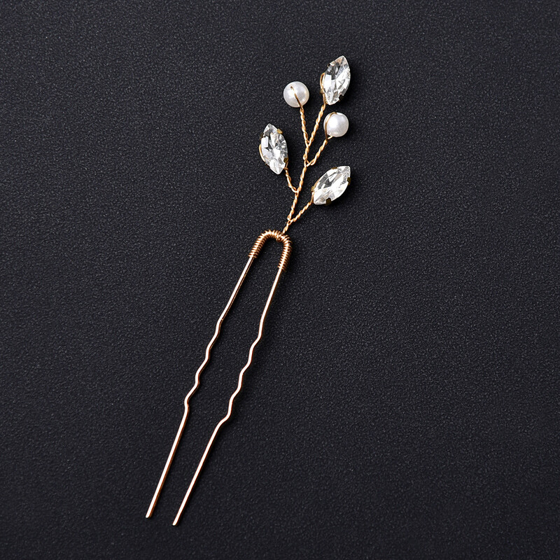 6db menyasszonyi hajtű esküvői fejdísz Arany és ezüst gyöngyház hajfésű strasszkristály esküvői hajtartozékok