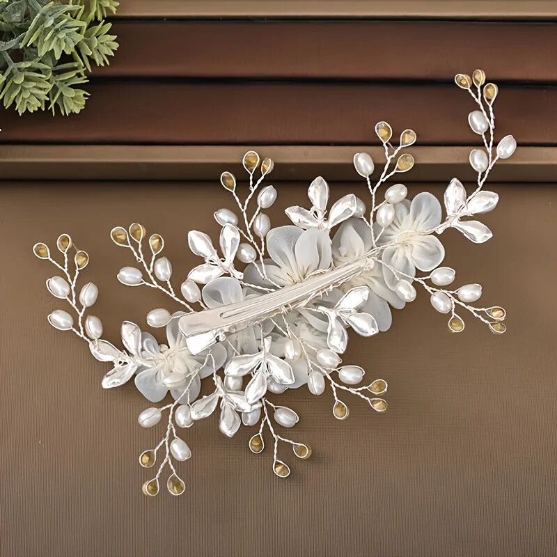 Gėlių kalnų krištolinio akmens perlų plaukų segtukas, šukos, moteriškas vestuvinis plaukų papuošalas, papuošalai moterims nuotakos tiara galvos juostos segtukas Dovana