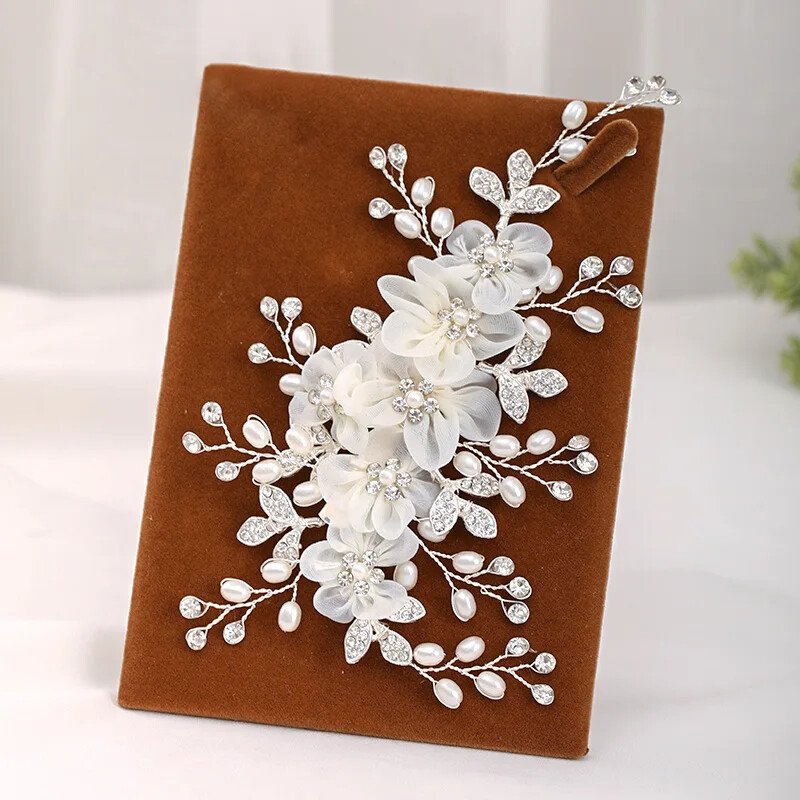 Gėlių kalnų krištolinio akmens perlų plaukų segtukas, šukos, moteriškas vestuvinis plaukų papuošalas, papuošalai moterims nuotakos tiara galvos juostos segtukas Dovana