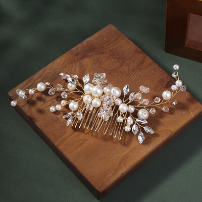 Pieptene de păr din perle populare efily, realizat manual, cu mărgele, accesorii de păr pentru nuntă, accesorii pentru păr pentru prietenă