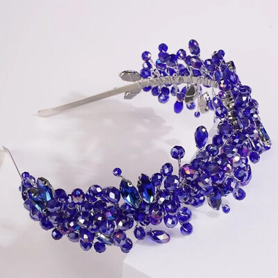 Divatos kristály menyasszonyi korona fejpánt ezüst strasszos luxus kristály menyasszonyi fejdísz, kézzel készített parti esküvői hajkiegészítők