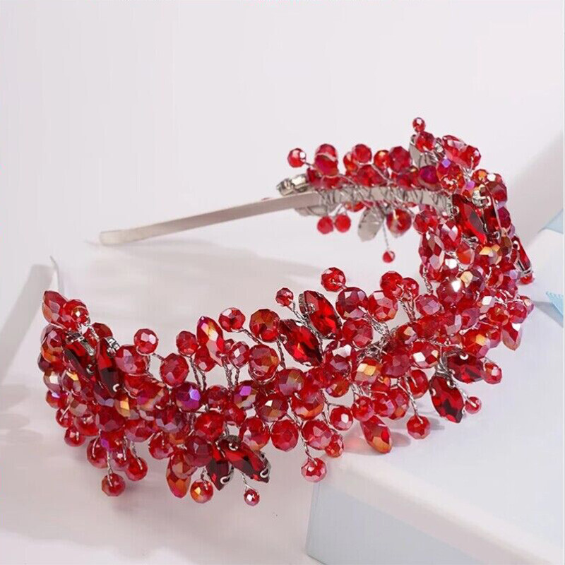 Divatos kristály menyasszonyi korona fejpánt ezüst strasszos luxus kristály menyasszonyi fejdísz, kézzel készített parti esküvői hajkiegészítők