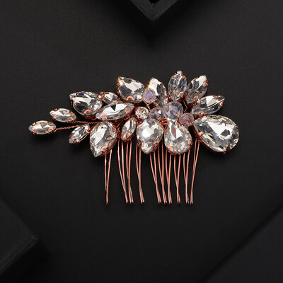 8Colors Strasszos Menyasszonyi Hajfésűk Ezüst Kristály Női Esküvői Fej Kiegészítők Piros Fekete Party Fejdísz Ékszerek Kék Tiarák