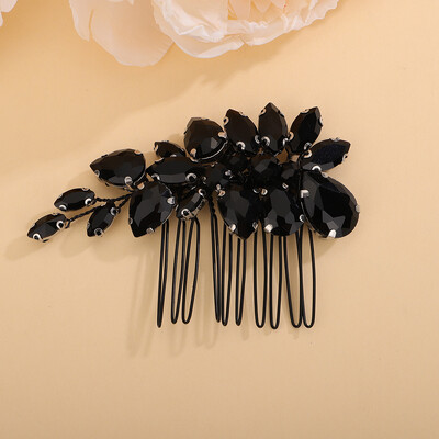 8Colors Strasszos Menyasszonyi Hajfésűk Ezüst Kristály Női Esküvői Fej Kiegészítők Piros Fekete Party Fejdísz Ékszerek Kék Tiarák