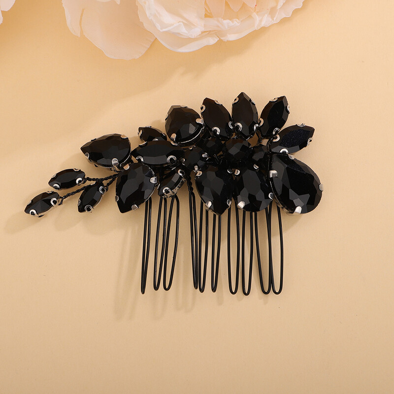 8Colors Strasszos Menyasszonyi Hajfésűk Ezüst Kristály Női Esküvői Fej Kiegészítők Piros Fekete Party Fejdísz Ékszerek Kék Tiarák