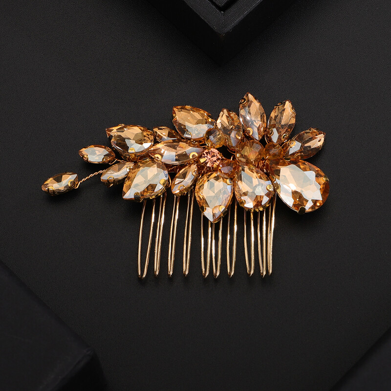 8Colors Strasszos Menyasszonyi Hajfésűk Ezüst Kristály Női Esküvői Fej Kiegészítők Piros Fekete Party Fejdísz Ékszerek Kék Tiarák