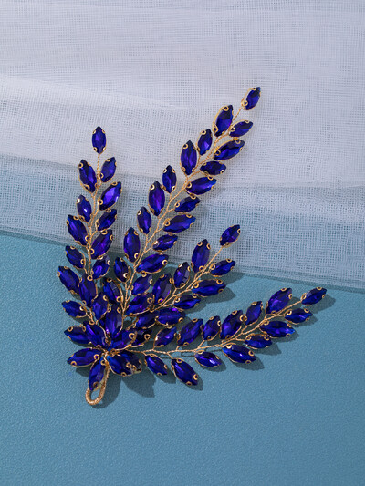 Fashion Leaf Zircon Bridal Headpiece Tiara Αξεσουάρ για γυναίκες Πολυτελή κοσμήματα για κορίτσια Κρυστάλλινα κουρέματα γάμου