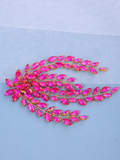 Fashion Leaf Zircon Bridal Headpiece Tiara Αξεσουάρ για γυναίκες Πολυτελή κοσμήματα για κορίτσια Κρυστάλλινα κουρέματα γάμου