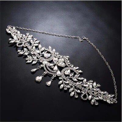 Népszerű strasszos homlokruha Arany és ezüst menyasszonyi frizura Esküvői hajkiegészítők Menyasszonyi ékszerek