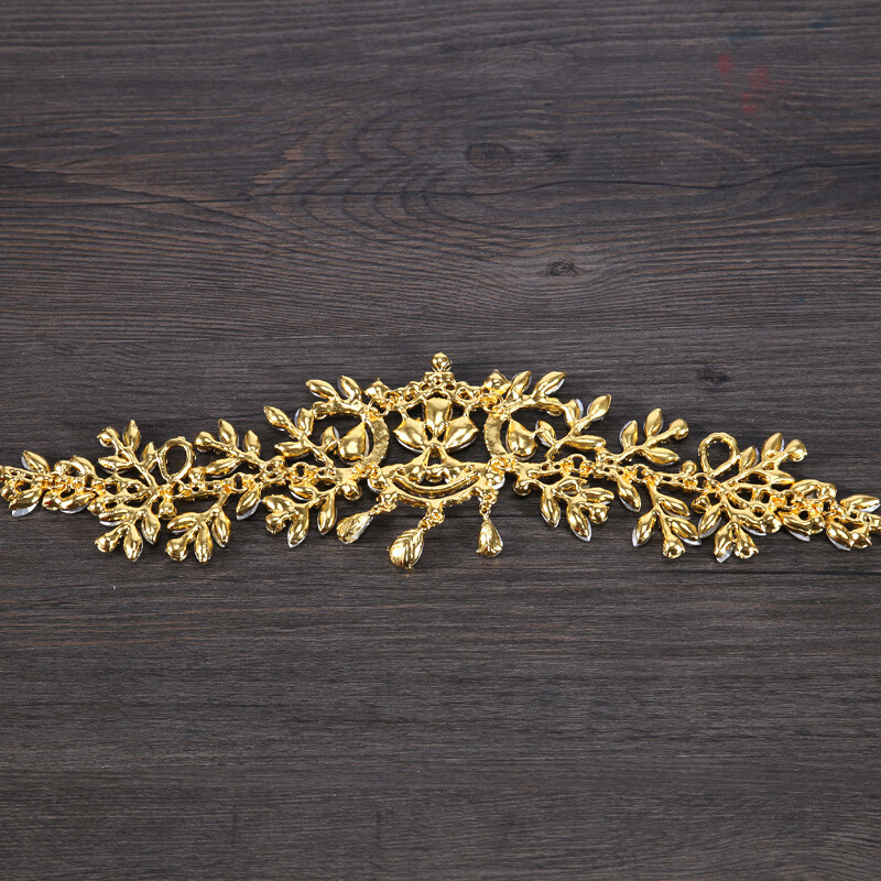 Népszerű strasszos homlokruha Arany és ezüst menyasszonyi frizura Esküvői hajkiegészítők Menyasszonyi ékszerek