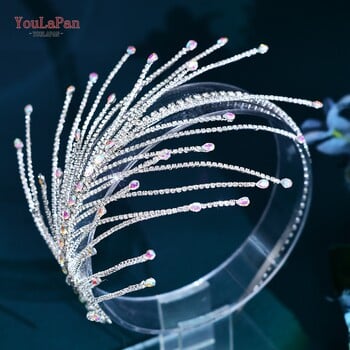 YouLaPan Rhinestone Headband Headpiece για Νυφικό Χειροποίητο Κρυστάλλινο Γυναικείο Hairband Party Wedding Hair Accessories Headpiece HP628