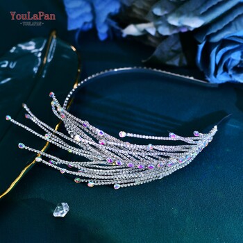 YouLaPan Rhinestone Headband Headpiece για Νυφικό Χειροποίητο Κρυστάλλινο Γυναικείο Hairband Party Wedding Hair Accessories Headpiece HP628