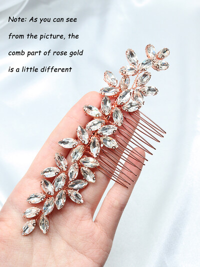 Luxus strasszos hajfésű menyasszonyi fejdísz a hajhoz Kiegészítő Elegáns női, kézzel készített fejpánt Menyasszonyi fejfedő Esküvői Haj Vine