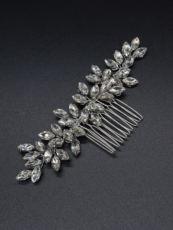 Luxus strasszos hajfésű menyasszonyi fejdísz a hajhoz Kiegészítő Elegáns női, kézzel készített fejpánt Menyasszonyi fejfedő Esküvői Haj Vine