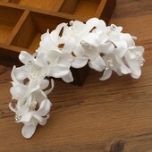 Līgavas Pērļu Rhinestone galvassegu matu aksesuāri Fascinator kāzu ķemme Peigne Mariage